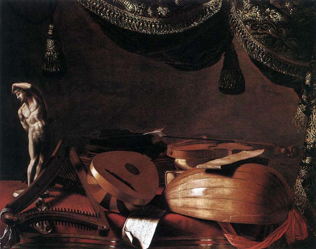  Still Life with Instruments and Classical Statue
